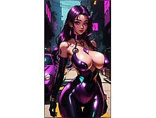 Cyberpunk hot girls with big boobs (Ai models)