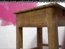 Slim Tattooed Cutie Work Wear Gets Lustful Painting Solo Masturbation, ANAL, GAPES, SQUIRT