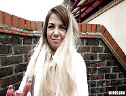 Long haired bitch Bella Scaris deeply fucked on the balcony