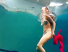 Underwater Blonde With Dress