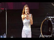 Watch Tove L Sing In A Transparent And Sexy White Outfit!