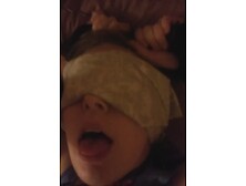 Blindfolded girlfriend used by Stranger