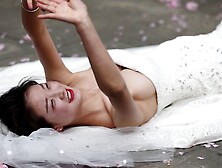 Asian Big Tits Bride In Wedding Dress Nip Slip