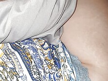 Step mom without panties sitting in bed with step son