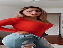 Giovanna,  Fitpagio,  Gio,  Fitness,  Fit Jeans,  Red Bodysuit,  Blonde,  Latina,  Milf,  Wife,  Big Tits,  Big Ass,  Striptease