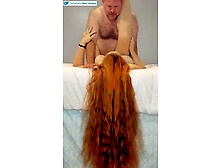 Draping My Long Red Hair Over The Bed While Getting Fucked - Hair Fetish Custom Ordered By A Fan