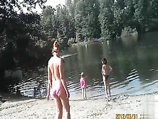 Sunny Day At The Nudist Camp By The River