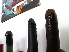 Karina Toys Her Ass With Huge Dildos