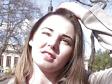 GERMAN SCOUT - 18yr young curvy big tits girl Lucie pickup and fuck