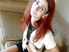 Skinny Fresh Pussied Redhead Tgirl Solo