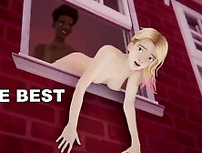 Spiderman Gwen BBC Surprise - Gigantic Ebony Dick Makes Her Climax