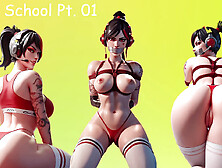 Steamy college harem adventure with Latina MILF Lilylore