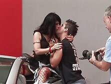 Group sex with Daisy Rock and Paige Ashley are brunette