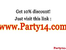 Euro party amateur dancing with and kissing babe