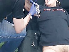 My Fiance Offers To Pervert Tattoo Artist Showing Her Soak Snatch.  German Tattoo Artist - Gatopg2019