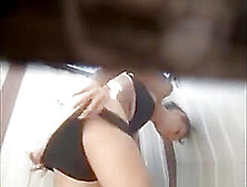 Unaware Amateur Cuties Filmed In A Beach Cabin