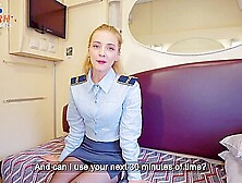 The Train Conductor Offered Vip Services That Included Her Pussy