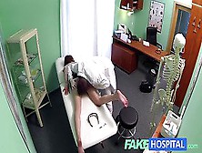 Faux Clinic Virgin Redhead Gets A Creampie Prescription