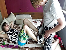 Getting Footjob From Skater Twink