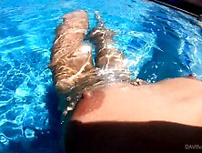 Outdoor Solo Masturbation Scene With Curly Blonde