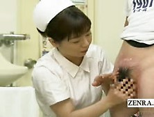 Subtitled Japanese Doctor Nurse Handjob With Cumshot