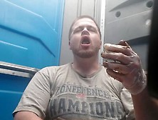 Toilet Slave Eats Anonymous Logs From Porta Potty