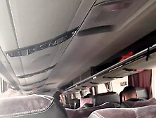 Boy With Big,  Thick Dick Showing Off Inside The Travel Bus