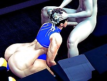 Plowed Muscular Chun Li in the Throat