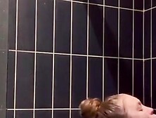 Skinny Slut Shower Interracial Blowjob