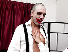 Joker vs Harley Quinn, Joker vs Harley Quinn, hot busty Mary Rider gets a deepblowjob to Capitano Eric