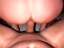 POV: Slutty amateur mother I'd like to fuck rides in reverse cowgirl,  gets her butt fingered after spunk fountain
