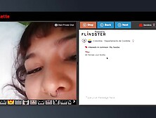 DirtyRoulette horny Colombian shows her tits