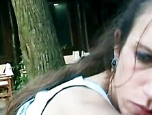 Amateur Brunette Is Fucked And Facialized In The Open Air