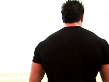 Large butt and large bazookas Latin babe with Tommy Gun in bang action