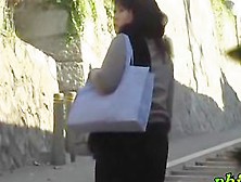 Plump Japanese MILF recorded with no panties during sharking