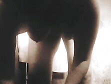 Asian girl with tight pussy and tight ass with big natural tits bathing