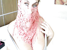 Slutty Muslim girl with big bust on webcam