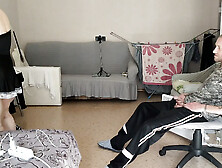 I just showed the maid a dick,  and she's ready to fuck