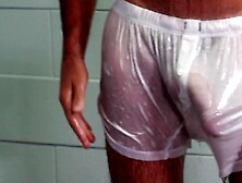 Big Bear Goes Down On His Bf And Blows Him Under The Shower