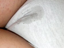 Spitting And Rubbing Cameltoe Hairy Hot Pussy