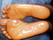 My chichi got her beautiful meaty soles splashed