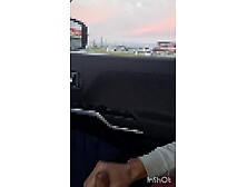 Masturbation 野外露出 見られそうなスリルが快感。車内でオナニー