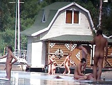 Naked People Are Having Some Good Time On The Beach