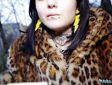 Public Agent French honey Crystal Cherry outdoor oral-job and large knob pov