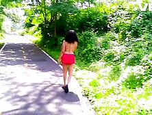 LITTLE RED RIDING HOOD COSPLAY RED PUBLIC SOLO FEMALE PARODY