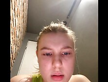Masturbation in public. Ride to the dildo. Fuck anal