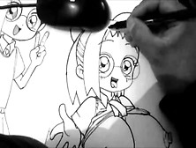 Magical Doremi XdeiosのHazukiを描く私のクソの妻のように見えます