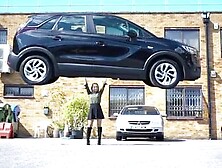 Superheroine Supergirl Battles and Defeats Criminal