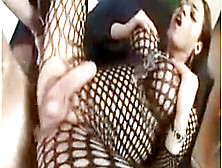 Shemale Banged In Fishnet