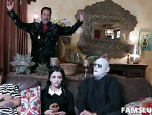 Family Night Group Sex inside Halloween Costume - Audrey Noir, Kate